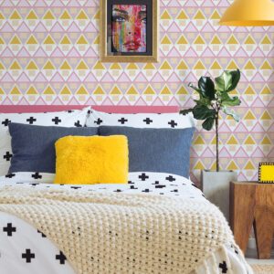 Pink Madaket Geometric Peel and Stick Wallpaper