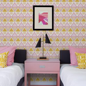 Pink Madaket Geometric Peel and Stick Wallpaper