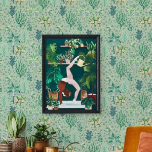 Avocado Camel's Courtyard Peel and Stick Wallpaper