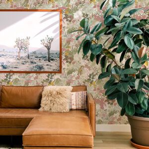 Sand Tropical Oasis Peel and Stick Wallpaper