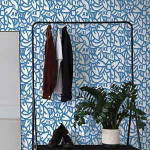 Blue Bold Arrangements Peel and Stick Wallpaper