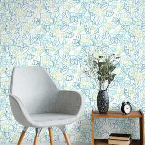 Multi Cool Floral Sequence Peel and Stick Wallpaper