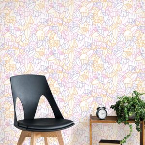 Multi Warm Floral Sequence Peel and Stick Wallpaper