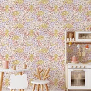 Floral Bunch Multi Warm Peel and Stick Wallpaper