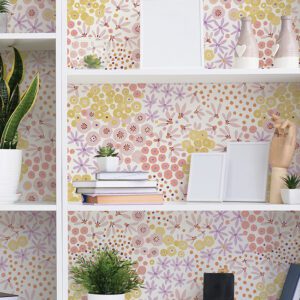 Floral Bunch Multi Warm Peel and Stick Wallpaper