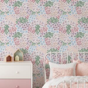 Floral Bunch Multi Cool Peel and Stick Wallpaper