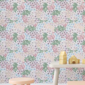 Floral Bunch Multi Cool Peel and Stick Wallpaper