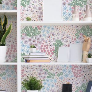 Floral Bunch Multi Cool Peel and Stick Wallpaper