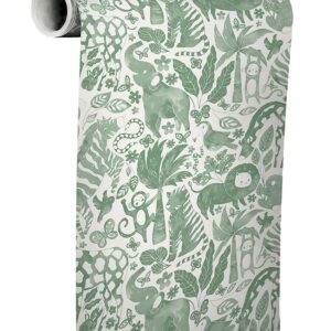 Sweet Safari Green Peel and Stick Wallpaper