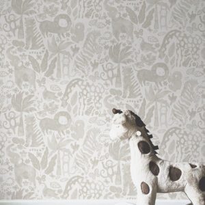 Sweet Safari Taupe Peel and Stick Wallpaper