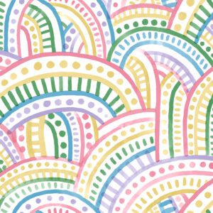 Retro Rainbow Multi Bright Peel and Stick Wallpaper