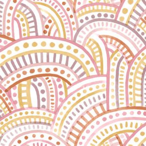 Retro Rainbow Multi Warm Peel and Stick Wallpaper