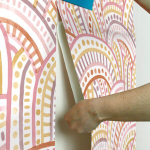 Retro Rainbow Multi Warm Peel and Stick Wallpaper