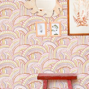 Retro Rainbow Multi Warm Peel and Stick Wallpaper