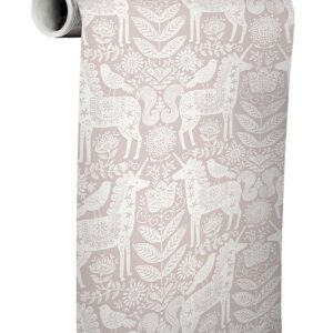 Unicorn Stamp Pink Peel and Stick Wallpaper