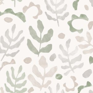 Neutral Green Mira Peel and Stick Wallpaper