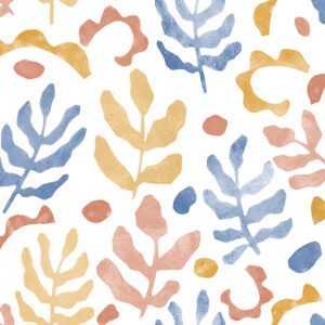 Blue & Orange Mira Peel and Stick Wallpaper