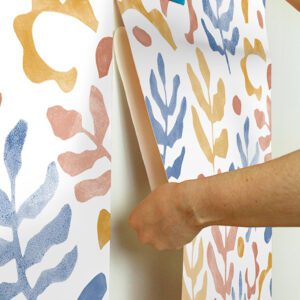 Blue & Orange Mira Peel and Stick Wallpaper