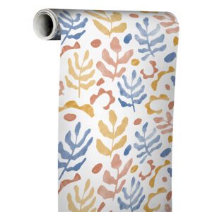 Blue & Orange Mira Peel and Stick Wallpaper