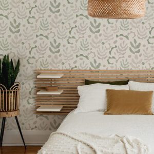 Neutral Green Mira Peel and Stick Wallpaper