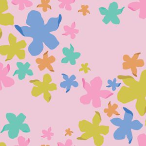 LeLe Lillies Multi Peel and Stick Wallpaper