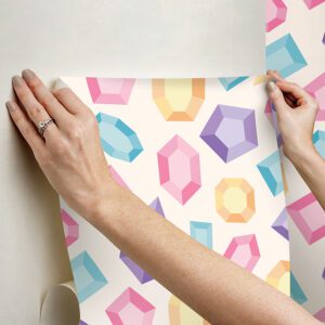 LeLe Gems Ivory Peel and Stick Wallpaper