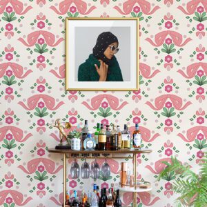 0069208 bow damask pink peel and stick wallpaper.jpeg