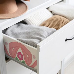 Bow Damask Pink Peel and Stick Wallpaper