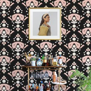 0069219 bow damask black peel and stick wallpaper.jpeg