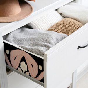 Bow Damask Black Peel and Stick Wallpaper