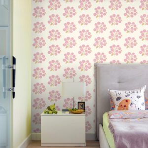 Lilac Sienna StrawFlower Peel and Stick Wallpaper