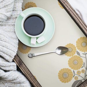 Mustard Grey StrawFlower Peel and Stick Wallpaper