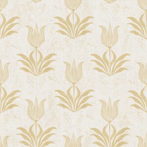 Mustard Parrot Tulip Peel and Stick Wallpaper