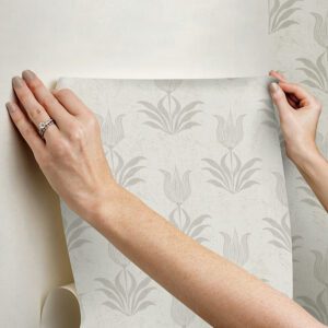 Grey Parrot Tulip Peel and Stick Wallpaper