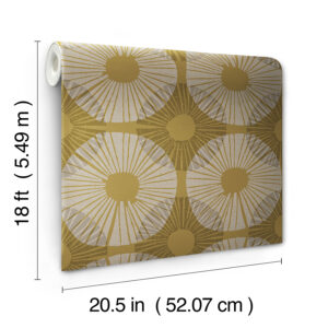 Mustard Superbloom Peel and Stick Wallpaper