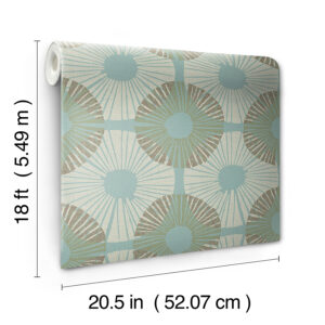 Aqua Chocolate Superbloom Peel and Stick Wallpaper