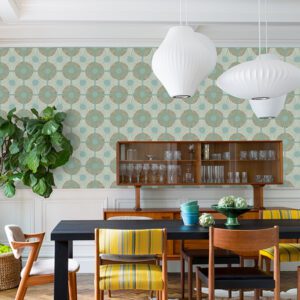 Aqua Chocolate Superbloom Peel and Stick Wallpaper