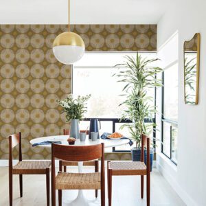 Mustard Superbloom Peel and Stick Wallpaper