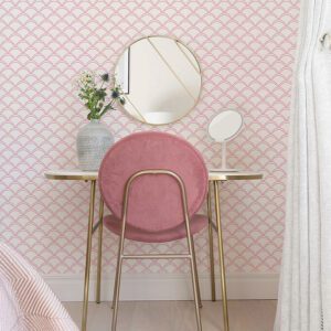 Pink Deco Wave Peel and Stick Wallpaper