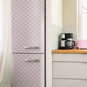 Pink Deco Wave Peel and Stick Wallpaper
