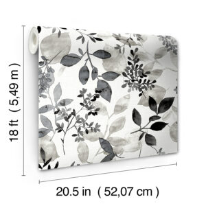 Black Breezy Peel and Stick Wallpaper