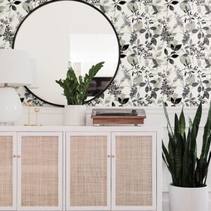 Black Breezy Peel and Stick Wallpaper