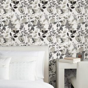 Black Breezy Peel and Stick Wallpaper