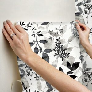 Black Breezy Peel and Stick Wallpaper