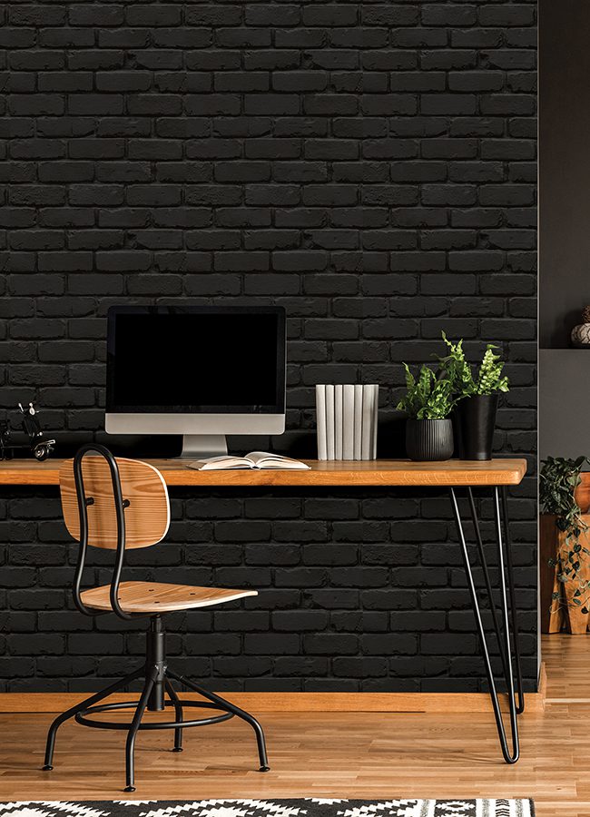 0086269 black amsterdam brick peel and stick wallpaper.jpeg