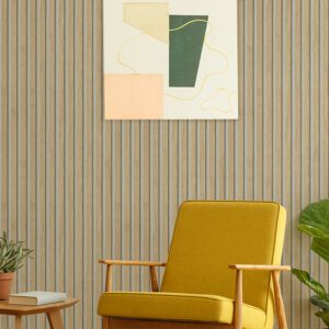 Natural Slat Wood Peel and Stick Wallpaper