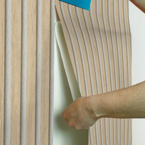 Natural Slat Wood Peel and Stick Wallpaper