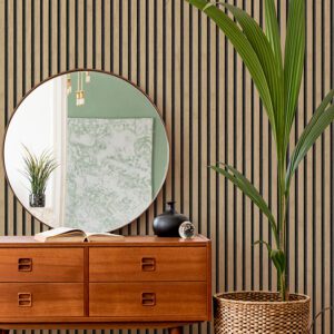 Oak Slat Wood Peel and Stick Wallpaper