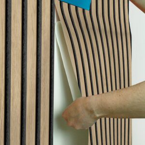 Oak Slat Wood Peel and Stick Wallpaper