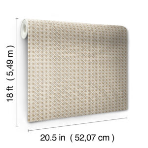 Cream Rattan Caning Peel and Stick Wallpaper